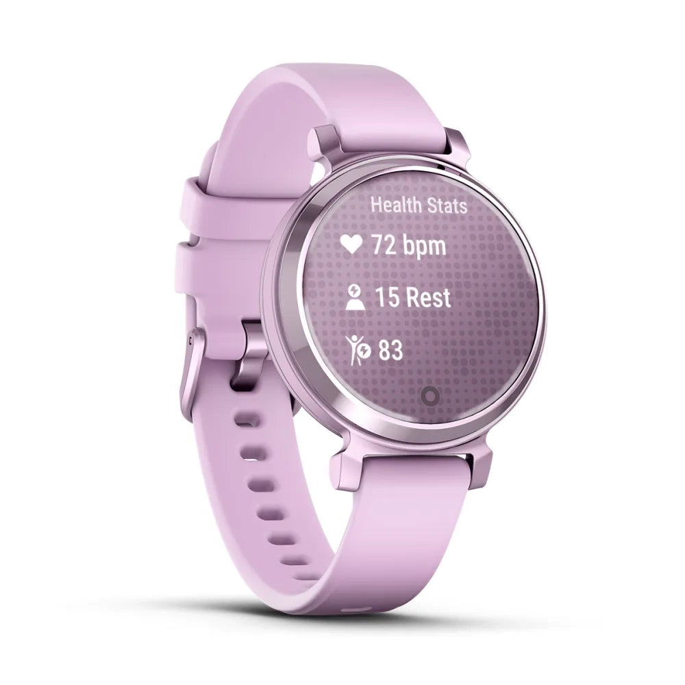 Garmin Lily 2 Fitness Smartwatch – Metallic Lilac with Lilac Silicone Band for UAE