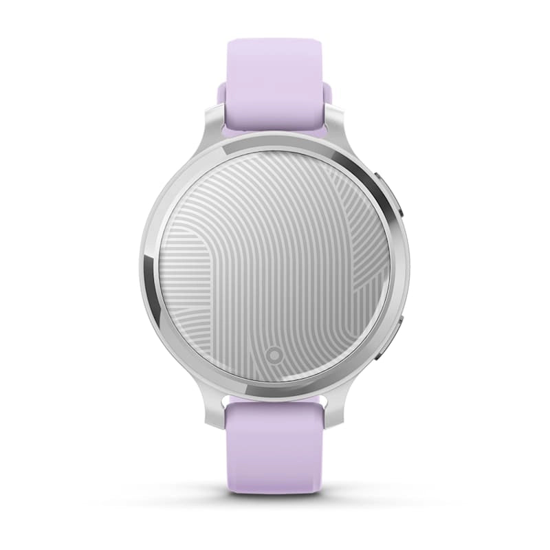 Garmin Lily 2 Active Fitness Smartwatch – Silver with Purple Jasmine Silicone Band for UAE