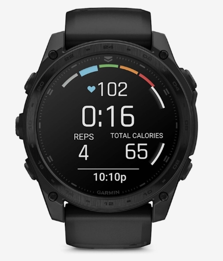 Garmin Tactix 8 51mm AMOLED Sapphire Tactical Smartwatch – Black DLC Titanium with Tactical Black Nylon & Black/Pebble Grey Silicone Bands for UAE