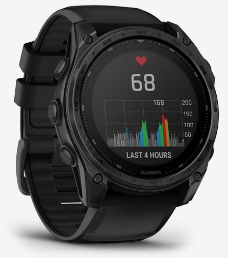 Garmin Tactix 8 51mm Solar Sapphire Tactical Smartwatch – Black DLC Titanium with Tactical Black Nylon & Black Silicone Bands for UAE