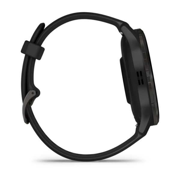 Garmin Venu 3 Fitness Smartwatch – Slate Stainless Steel Bezel with Black Case and Leather Band for UAE