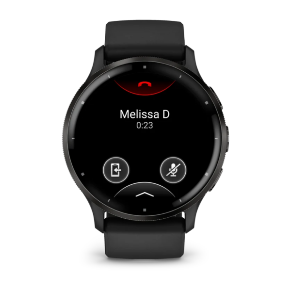 Garmin Venu 3 Fitness Smartwatch – Slate Stainless Steel Bezel with Black Case and Leather Band for UAE