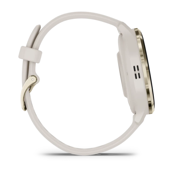 Garmin Venu 3S Fitness Smartwatch – Soft Gold Stainless Steel Bezel with Ivory Case and Silicone Band for UAE