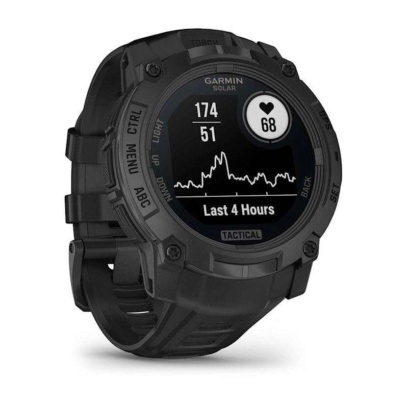 Garmin Instinct 3 Solar 50mm Tactical Edition – Black with Black Silicone Band for UAE