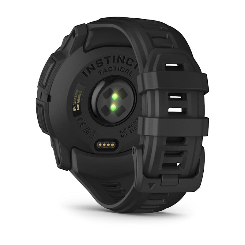 Garmin Instinct 3 Solar 50mm Tactical Edition – Black with Black Silicone Band for UAE