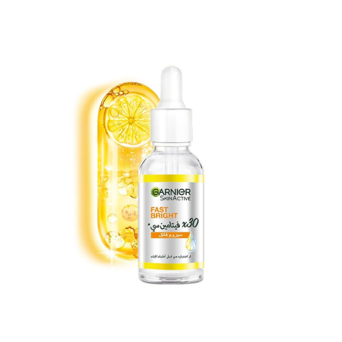 Garnier SkinActive Fast Bright 30x Vitamin C Booster Serum 30mlPersonal CareGarnier SkinActive Fast Bright 30x Vitamin C Booster Serum (30ml) is a potent brightening serum formulated to target dark spots, uneven skin tone, and dullness. Infused with 30x c