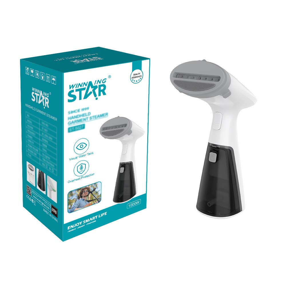 Winning Star 1000W Electric Portable Handheld Steamer for ClothesHome AppliancesEffortlessly remove wrinkles and refresh your clothes with the Winning Star 1000W Electric Portable Handheld Steamer. With quick heating in just 45 seconds, its compact design