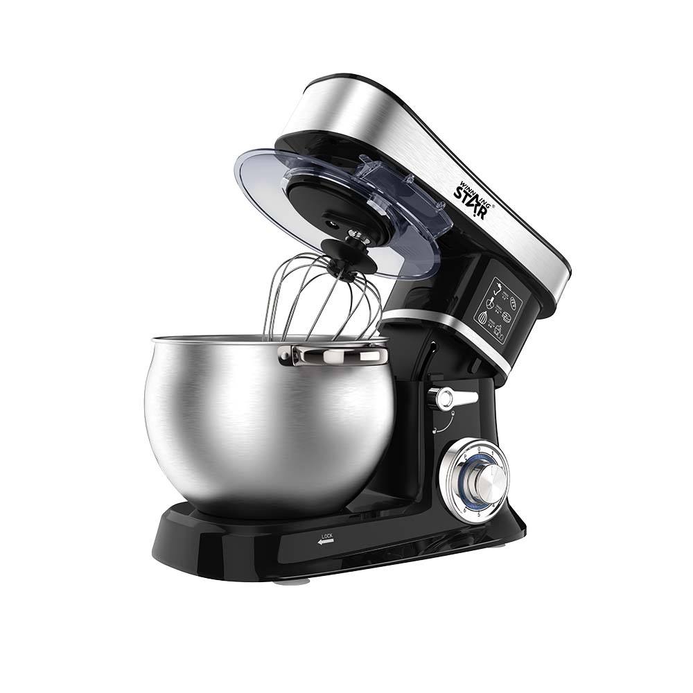 Winning Star 6 Speed Kitchen Stainless Steel Stand Mixer for BakingKitchen AppliancesEffortlessly prepare large quantities of food with the Winning Star 6 Speed Kitchen Stainless Steel Stand Mixer. With a powerful 1200 watt motor and 6 liter capacity, thi
