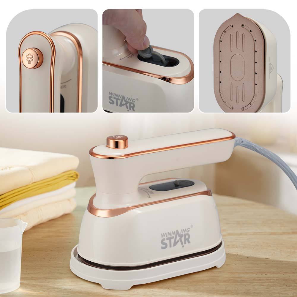 Winning Star 1000W PTC Heating Flat Press Travel Iron for ClothesHome AppliancesEffortlessly eliminate wrinkles on the go with the Winning Star 1000W PTC Heating Flat Press Travel Iron for Clothes. Its compact size and 1000W power make it perfect for trav
