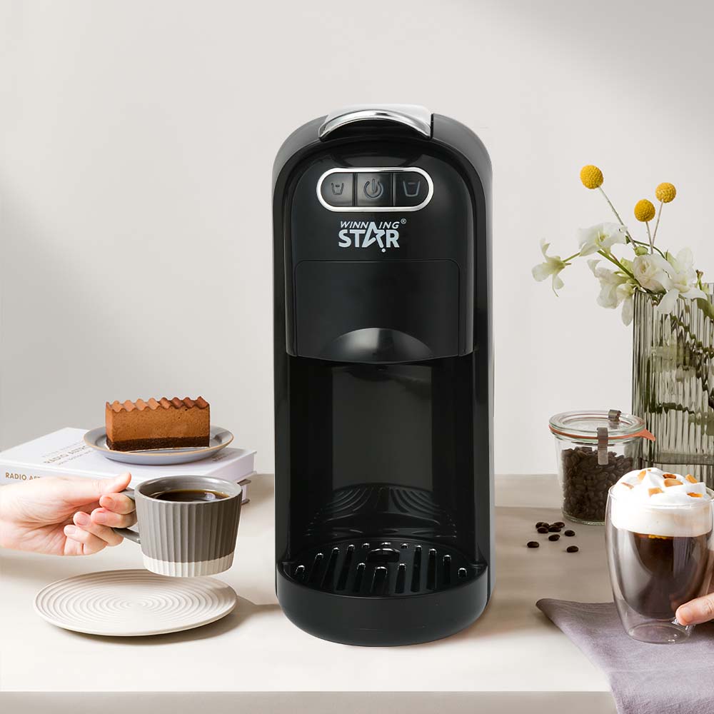 Winning Star Electric Multi 4 In 1 Capsule Coffee MachineKitchen AppliancesIntroducing the Winning Star Electric Multi 4 In 1 Capsule Coffee Machine. This 20 Bar 1400W machine makes preparing coffee easy and efficient. With its professional design, enjoy
