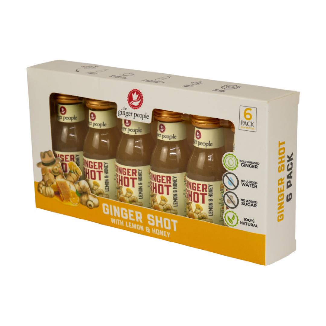 The Ginger People Ginger Shot 6 × 30ml | Ginger, Lemon & Honey Wellness Drink