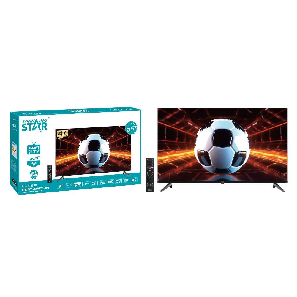 Winning Star 4K Smart Android TV 55 InchTelevisionsExperience stunning visuals and smooth performance with Winning Star's 55-inch 4K Smart Android TV. With a sleek design and 4K resolution, immerse yourself in lifelike images. Enjoy easy access to enterta