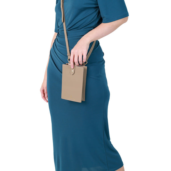 Holborn Classic Bella Leather Phone Pouch Buttoned GreyHandbags & WalletsStore your phone in style with the Bella Leather Phone Pouch Buttoned in Grey. This chic, women's pouch is made with high-quality leather for durability and features a convenient but