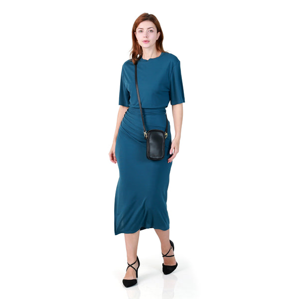 Holborn Classic Luna Leather Phone Pouch Zipped Black