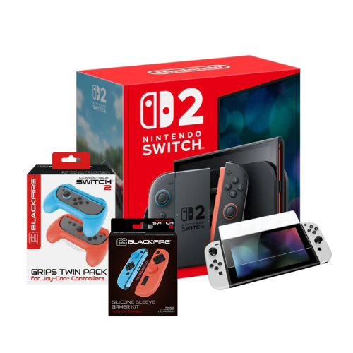 Nintendo Switch 2 4K Gaming Pack – Console + Glass Screen Protector + Silicone & Grip Set (Intl. Version)ConsolesStep into the future of portable and home gaming with the Nintendo Switch 2 4K Gaming Pack (International Version) — an all-in-one bundle craf