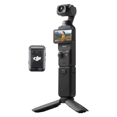 DJI Osmo Pocket 3 Creator Combo - 4K/120fps Vlogging Camera with 1'' CMOS, 3-Axis Stabilization, Face/Object Tracking & Included Mic for Clear AudioCamerasCapture every moment with the DJI Osmo Pocket 3 Creator Combo. With 4K/120fps video and a 1'' CMOS s