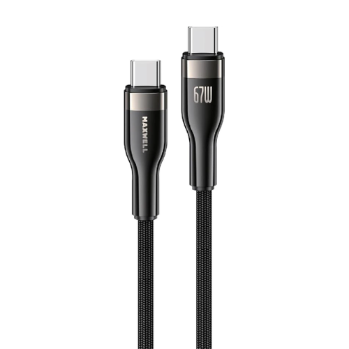 Maxwell Turbo Line Series Cable USBC to USBC 67W Fast Charging (1.2Meter) Compatible with iPhone 16 Pro Max Samsung S25 15 Pro Max 67W Fast Charging and Data Transmission Nylon Braided CableMobile AccessoriesBrand Maxwell Connector type USB Type C Cable t