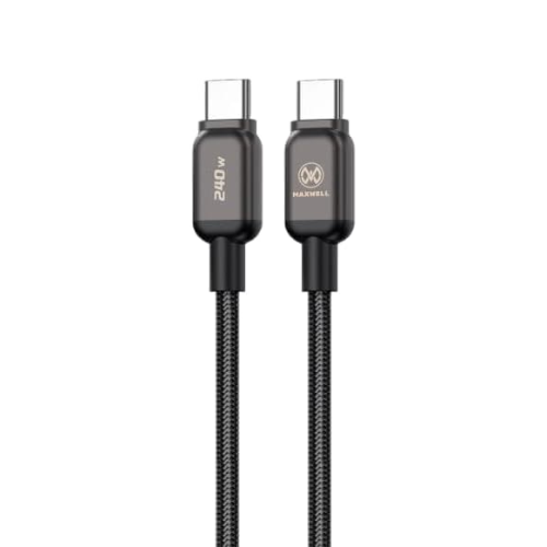 Maxwell Thunder Line Series Fast Charging Cable USBC to USB C 240W Compatible with iPhone 16 Pro Max 16 Plus Samsung S25 Ultra S25 Plus S26 iPhone 15 Pro Max 15 Pro etc.Mobile AccessoriesBrand Maxwell Connector type USB Type C Cable type USB Compatible de
