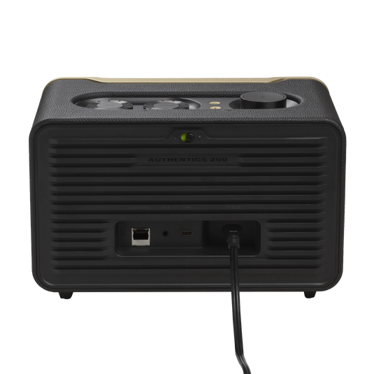 JBL Authentics 200 Smart Home Speaker - BlackAudio & Video🔊 90W Powerful Stereo Sound – Dual 25mm tweeters and a 5" woofer with passive radiator deliver deep bass and crisp highs. 🏠 Smart Voice Control – Built-in Alexa and Google Assistant let you contr