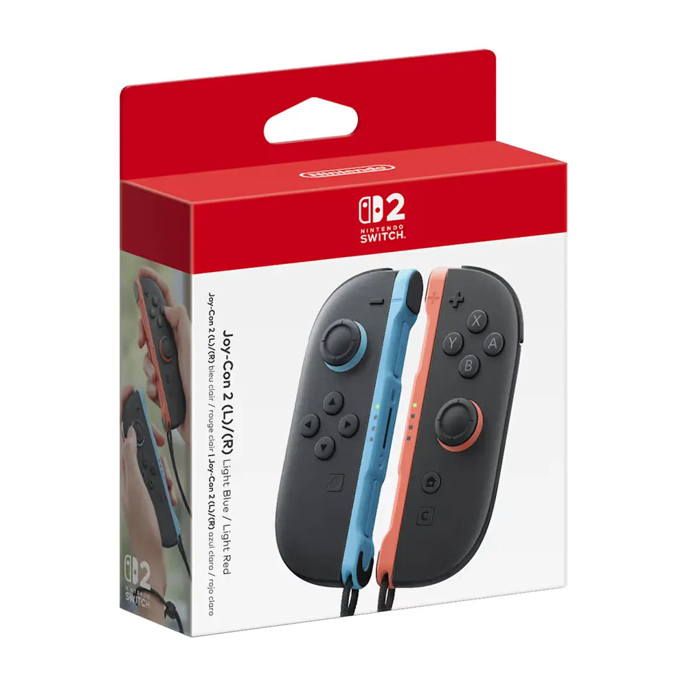 Joy-Con 2 (L)/(R) Light Blue/Light RedGaming Accessories🌈 Two‑Tone Style Set – One Light Blue (L) and one Light Red (R) Joy‑Con 2 controller add vibrant customization to your Switch 2 setup. 🎮 Enhanced Motion & Haptics – Equipped with advanced motion co