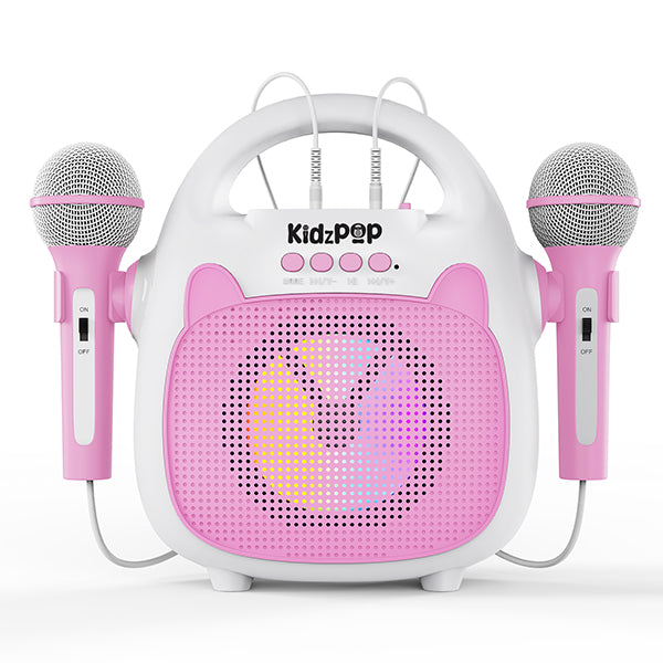 Echo Audio Portable Karaoke Bluetooth Speaker (Kidz Pop) PinkPortable Karaoke Bluetooth Speaker Output Power: 5W Speaker Unit: 4'' Bluetooth Connectivity TF card slot & USB input FM Radio 1200mAh rechargeable battery Karaoke Mic jack Colorful Led lights M