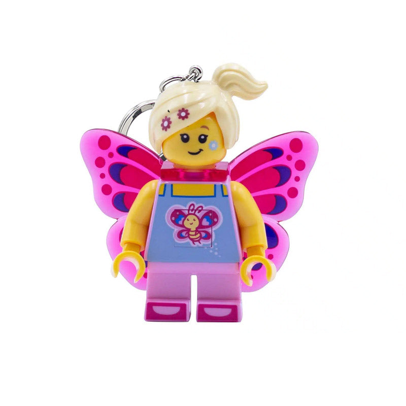 LEGO IQ Minifigures Keychain Light – Butterfly Girl – LED Bag Charm & Key Ring