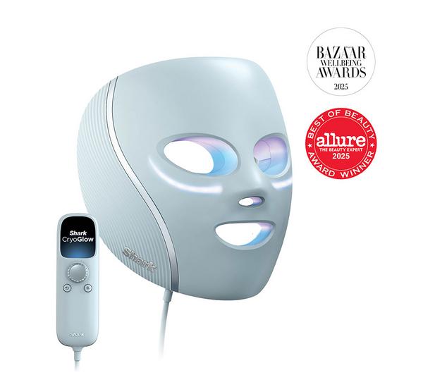 Shark CryoGlow LED face mask Blue Frost with under-eye cooling technology