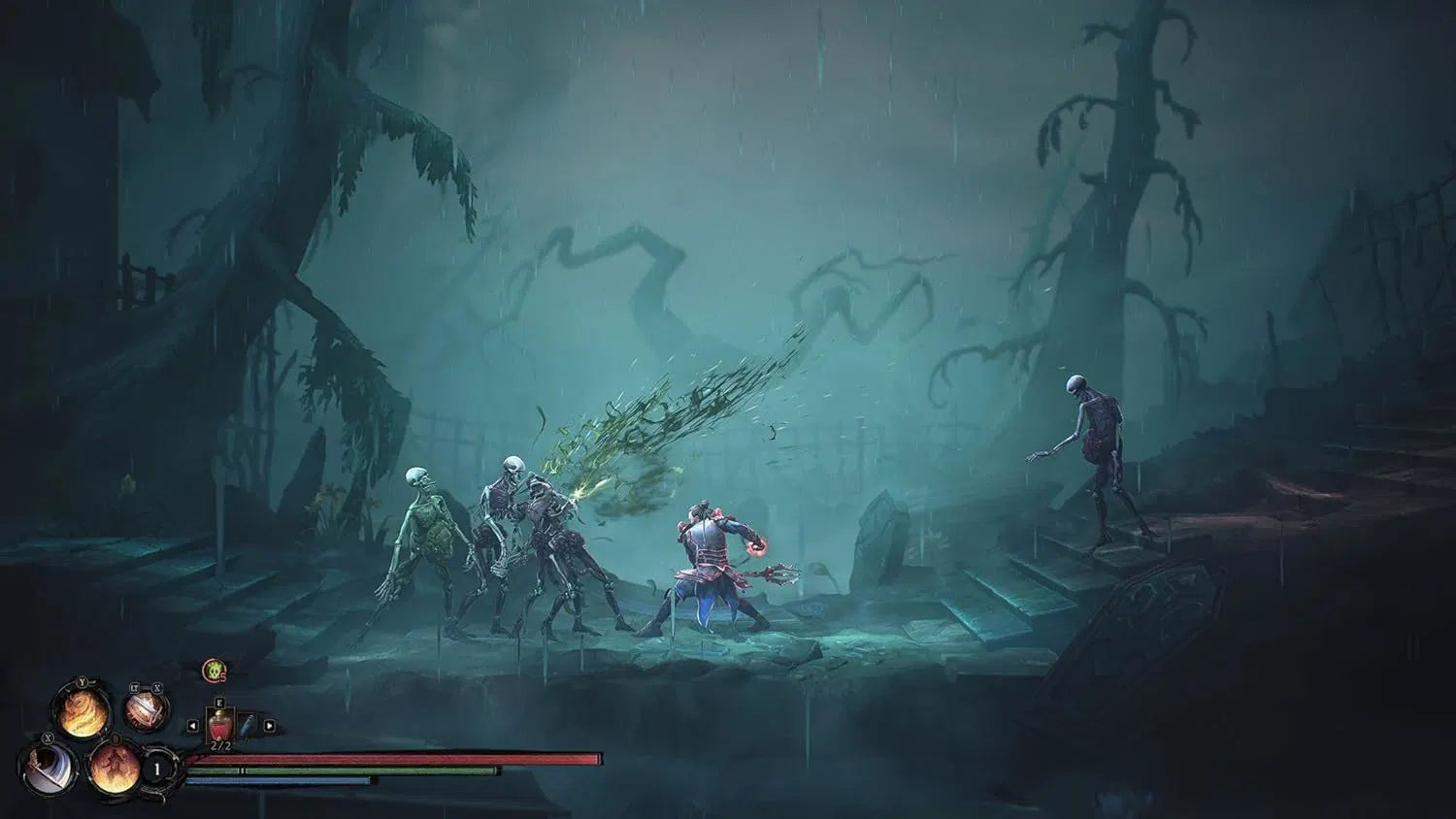 Mandragora Inquisitor character battling enemies on PS5