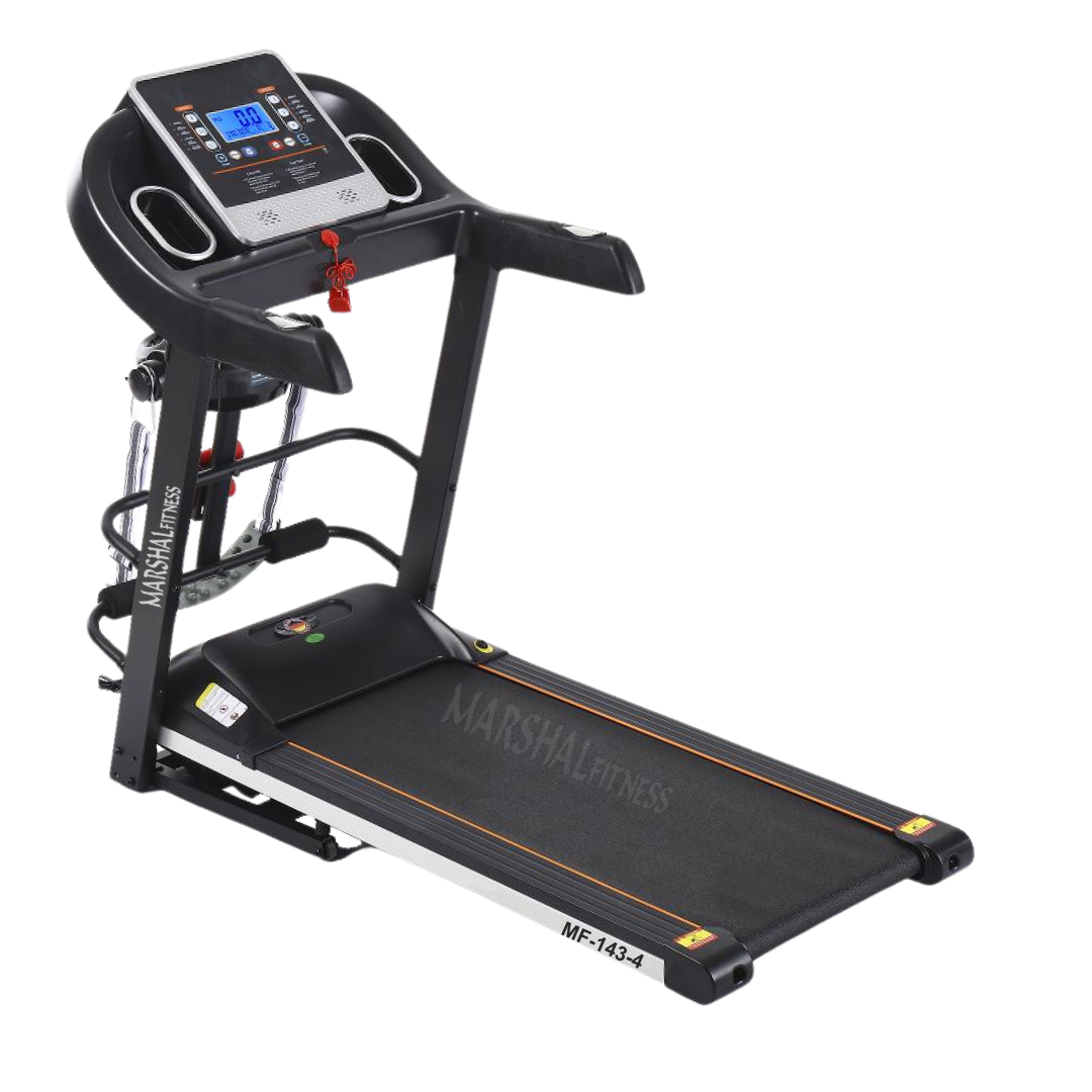 Marshal Fitness Manual Treadmill Home Use 3.5HP Treadmill with Massager, MP3 Bluetooth | Support 120kgs, MF-143-4Sports & FitnessUpgrade your home workouts with the 3.5HP treadmill, now with a built-in massager. Supports up to 120kgs, featuring a spacious