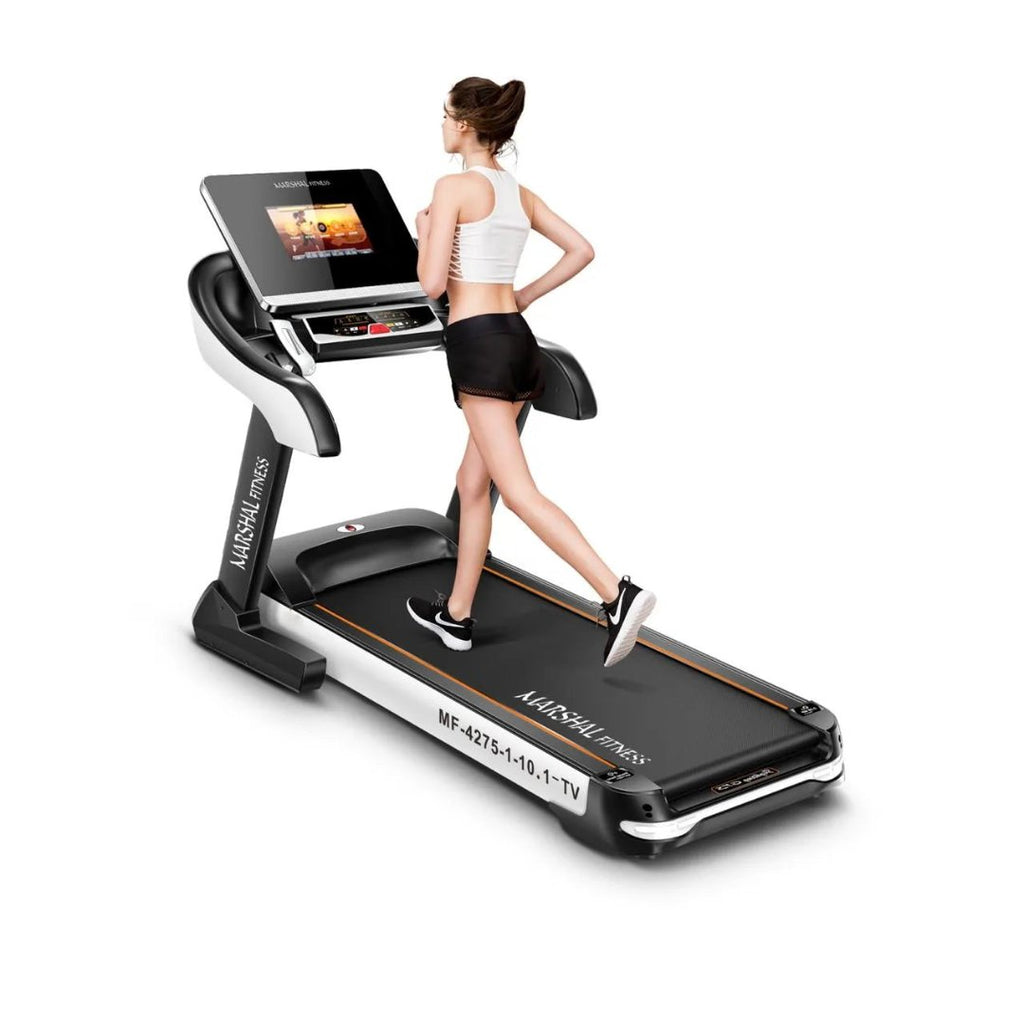 Marshal Fitness The Ultimate Home Use Motorized Treadmill with Wi-Fi Connectivity and 10.1 inch Touch Screen DisplaySports & FitnessThe Ultimate Home Use Motorized Treadmill with Wi-Fi Connectivity and 10.1 inch Touch Screen Display is a cutting-edge fitn