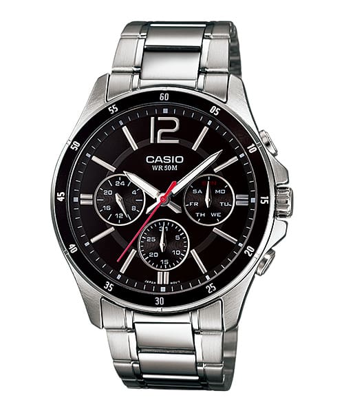 Casio MTP-1374D-1 Stainless Steel Analog WatchJewelleryStainless Steel BandThe use of stainless steel to build the watch makes it strong, corrosion and impact resistant. Additionally, it gives the watch an aesthetic appearance for your daily usage. Analog