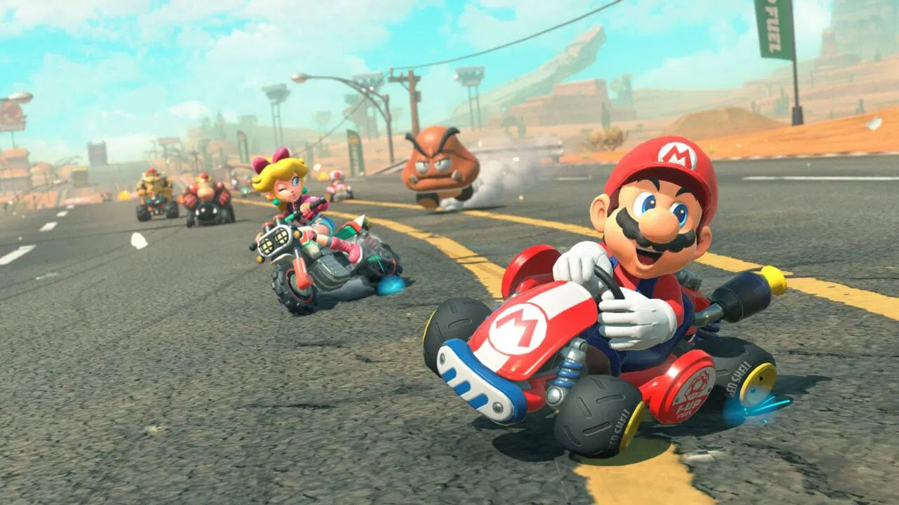 Mario Kart World for Switch 2Video Games🌍 Seamless Open-World Tracks – Race through mountains, forests, cities, and more with interconnected environments for true Free Roam exploration 🏎️ Tallest Driver Count Yet – Go head-to-head with up to 24 players
