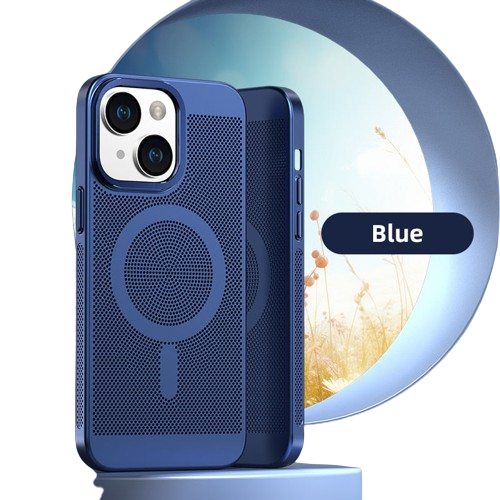 Breathable Mesh Magnetic Hard Case For iPhoneMobile AccessoriesHeat Sink Shell Light and thin hand feel Magsafe Animation All round heat dissipation designMade of special PC material. All round heat dissipation mesh. Lightweight and portable Lightweight p