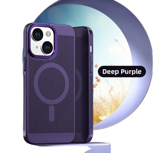 Breathable Mesh Magnetic Hard Case For iPhoneMobile AccessoriesHeat Sink Shell Light and thin hand feel Magsafe Animation All round heat dissipation designMade of special PC material. All round heat dissipation mesh. Lightweight and portable Lightweight p