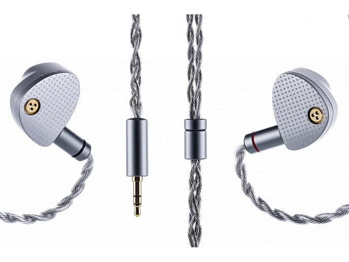 Moondrop Aria 2 Silver Wired In-Ear Monitor (IEM) Earphones – 10mm Dynamic Driver, Detachable 2-Pin Cable, Hi-Res Audio