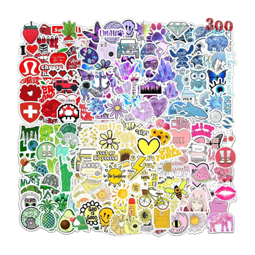 Mumoo Bear Vinyl Stickers – 300pcs VSCO Girl Waterproof Sticker Pack