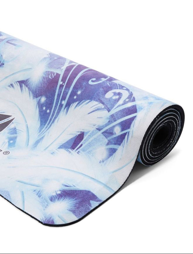 TA SPORTS Suede Printed Yoga Mat 5mm – Blue & White, 183 × 61 cm