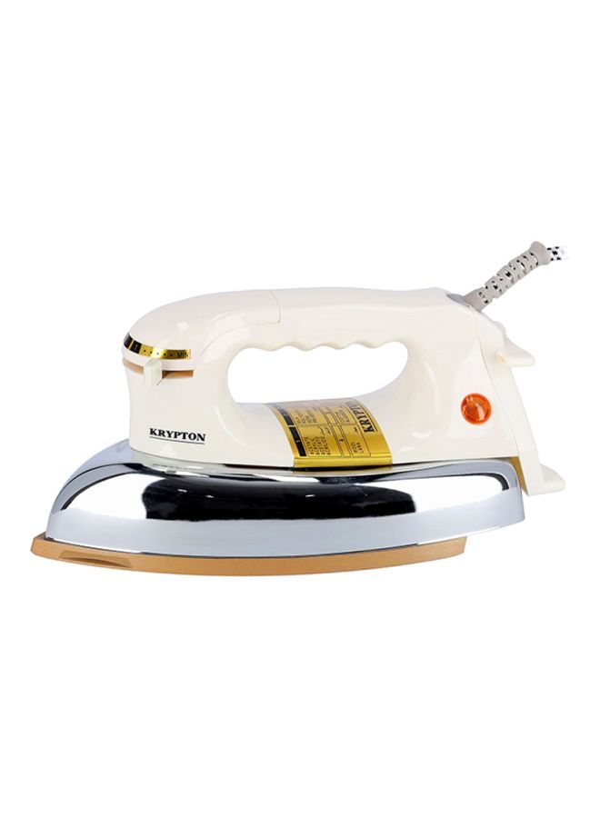 Krypton-Automatic Dry Iron 1200w KNDI6075 - White/SilverHome AppliancesHeavy Weight IronHard on wrinkles, easy on clothes Non-stick Golden Teflon Plate The base plate of this iron is a non-stick golden Teflon Plate. It comes with 60 micron Teflon Plating.