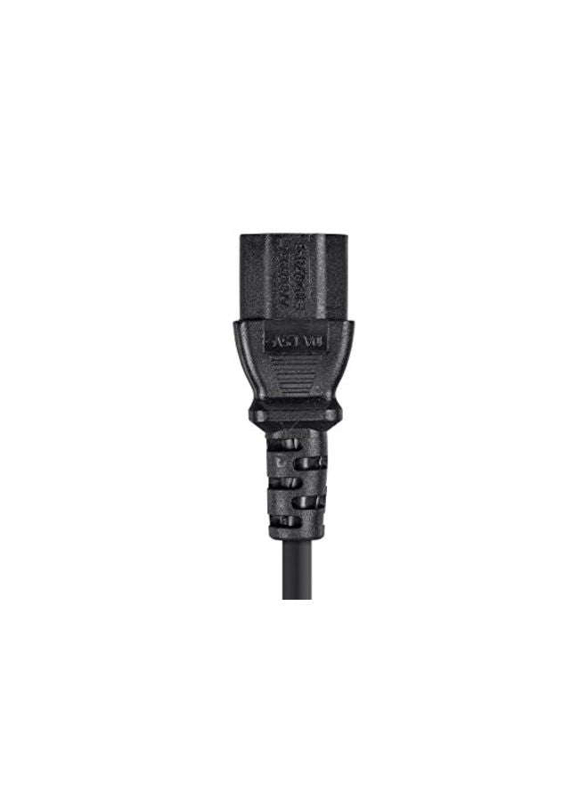 14AWG Power Extension Cord Cable With 3-Pin Conductor Black