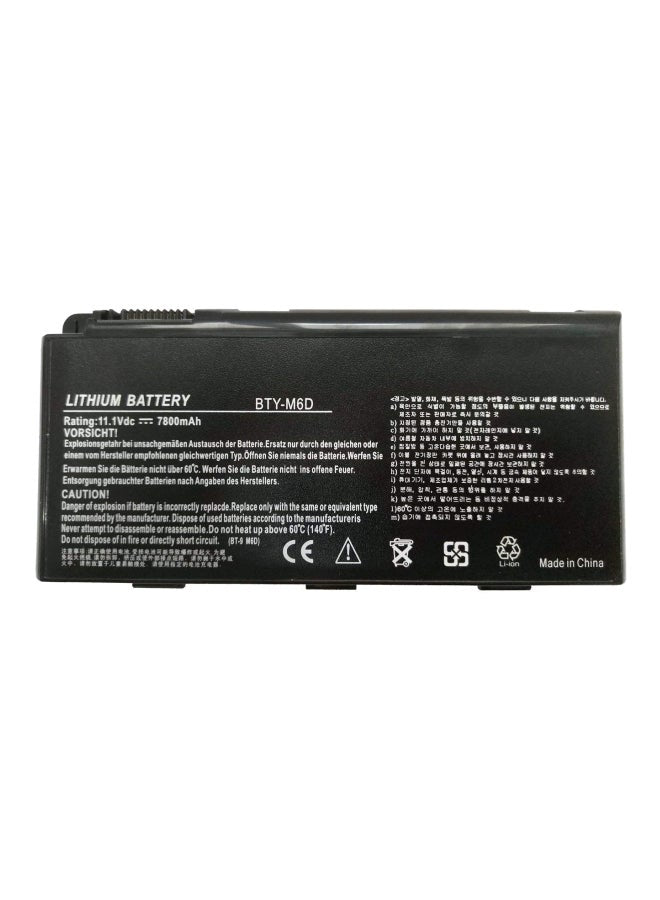 Replacement Battery For MSI GX780OR/BTY-M6D Black
