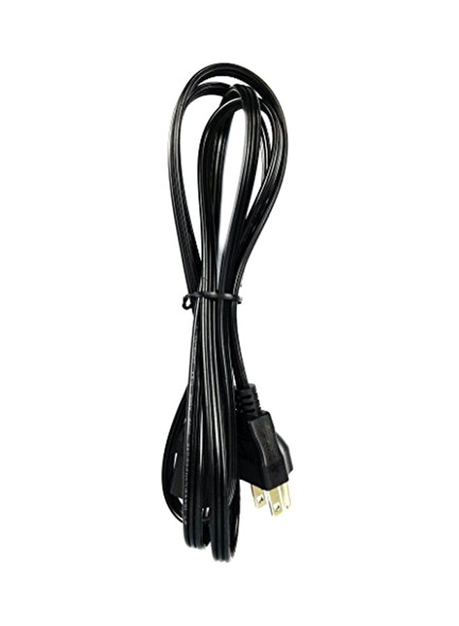 3-Pin Female To Male Power Cable Black