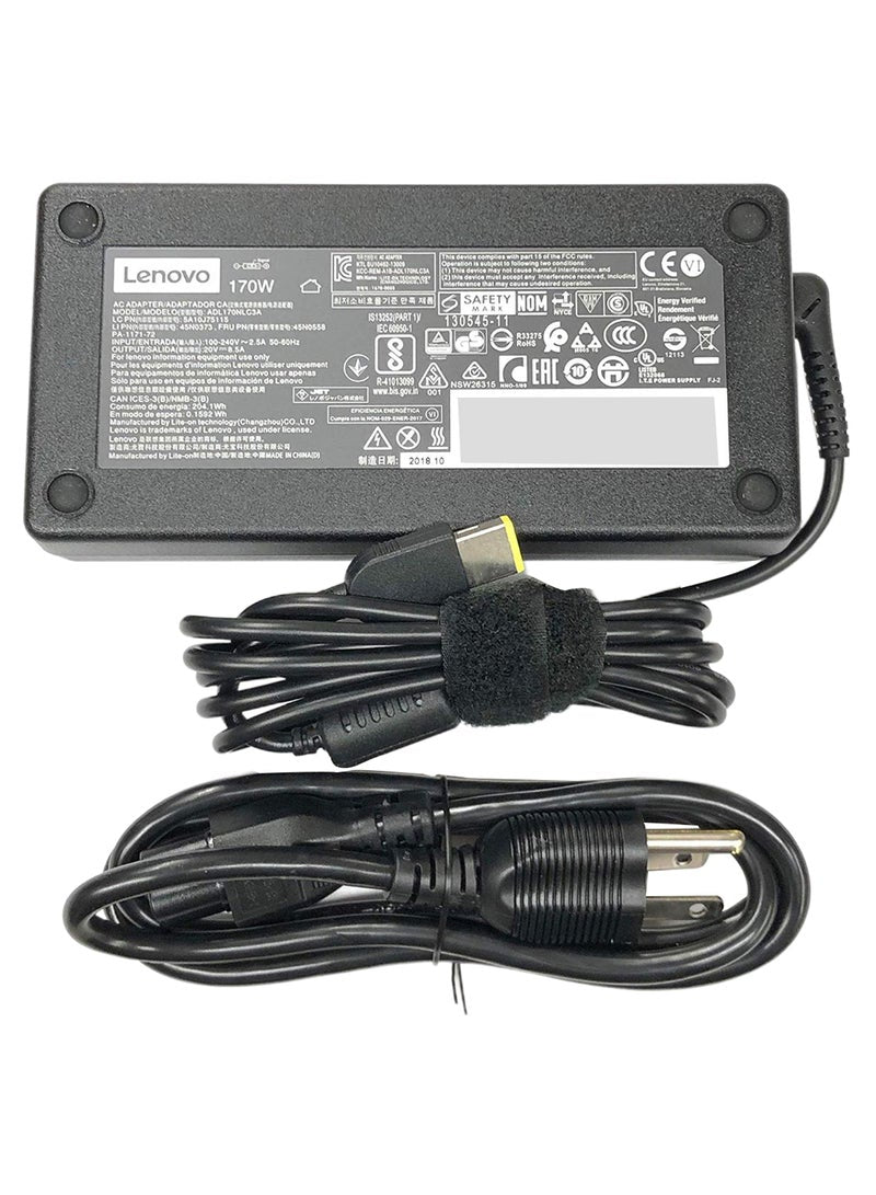 Replacement Slim AC Adapter For Lenovo ThinkPad Black