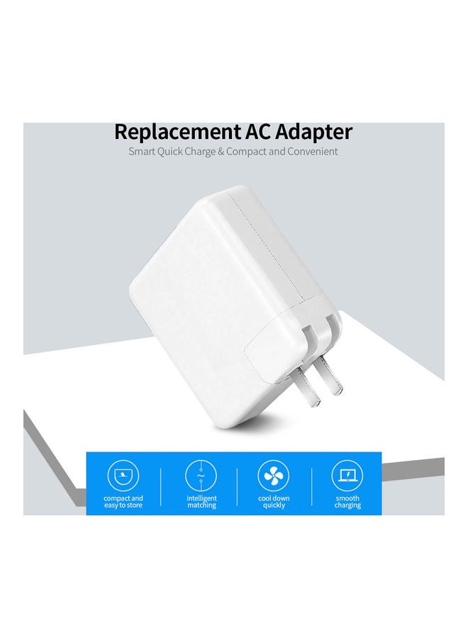 Laptop Power Adapter With Cable White