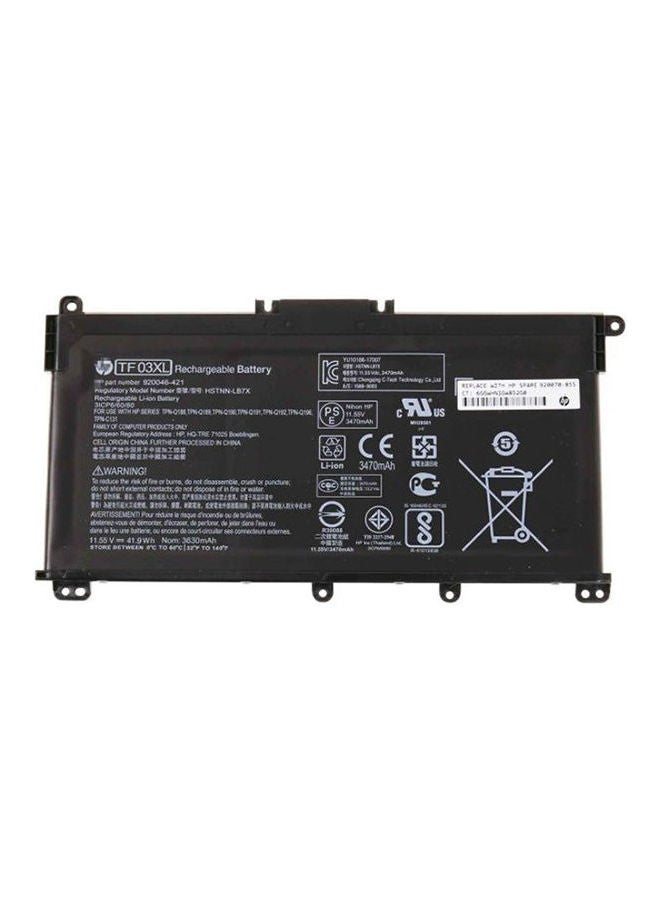 Replacement Battery For Hp Tf03Xl 15-Cc 15-Cc Black