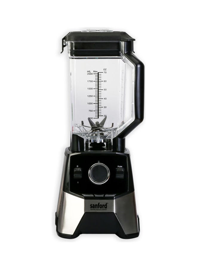 Sanford Professional Commercial Blender 2.0 L 1600.0 W SF6846CBR BS - BlackKitchen AppliancesFunction: fruit, vegetable blending & crushing ice. 2.0L capacity jar (PC material-unbreakable). ABS switch panel, Blue LED indicator. Deluxe stainless steel body