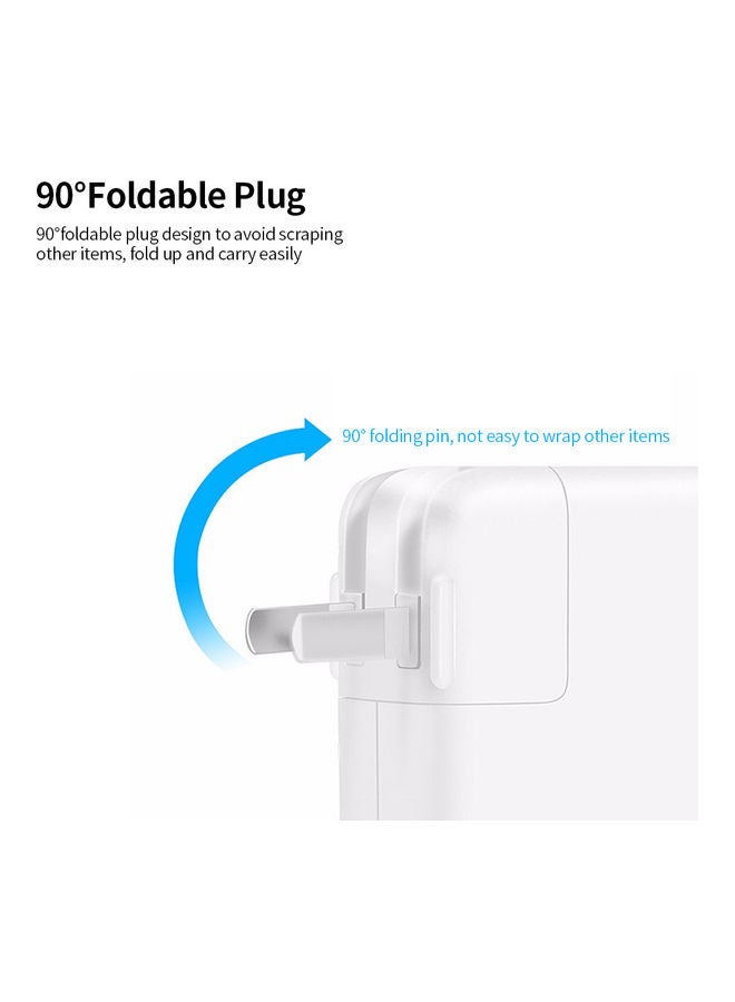Type-C Laptop Power Adapter White