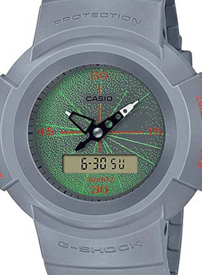 Casio G-Shock AW-500MNT-8ADR Analog/Digital Men's Watch – Shock Resistant, Stylish & Durable | LetsTango UAEJewelleryThese new editions, crafted by renowned graphic artist YOSHIROTTEN under the MUSIC NIGHT TOKYO theme, evoke the vibrant Tokyo music scene