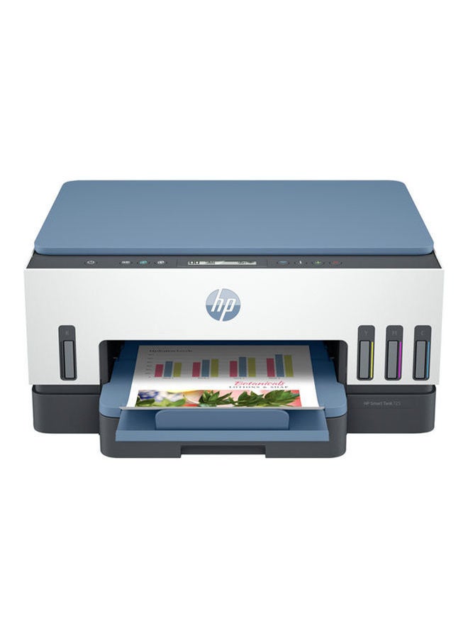HP Smart Tank 725 wireless all in one printer white blue 28B51A