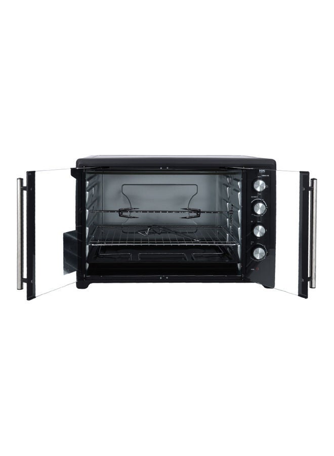 Krypton Electric Oven with Rotisserie and Convection 5L 2800 W KNO6355 - BlackKitchen AppliancesCapacity: 75L With rotisserie, convection and lamp; Can grill 3 big chickens or 4 small chickens High-quality stainless steel heating elements 4 Knobs, easy co