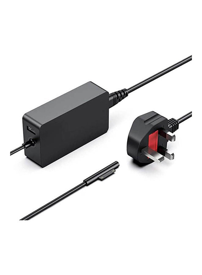 Surface Pro Charger 44W 15V 2.58A Power Supply Compatible Microsoft Surface Pro 6 Pro 5 Black